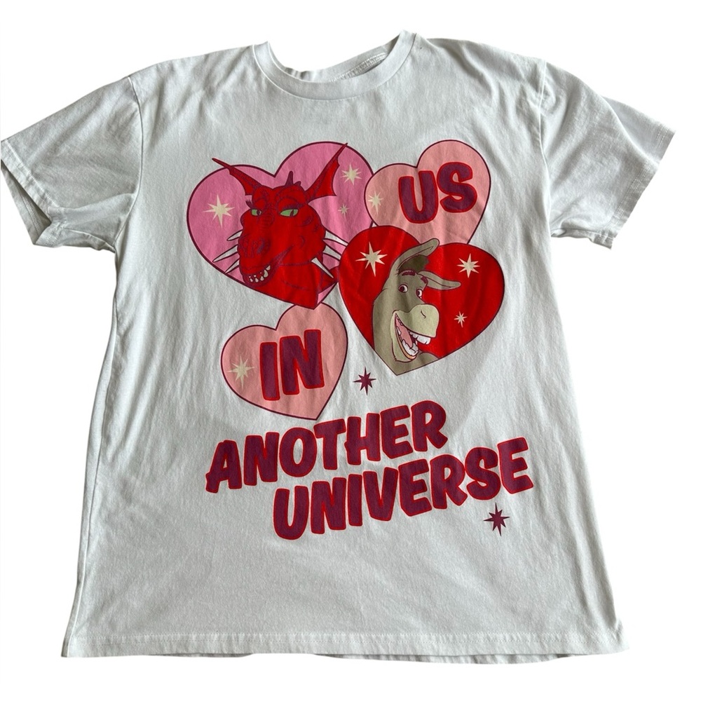 DreamWorks Shrek Us in Another Universe Graphic Tee, Unisex,‎ L, White